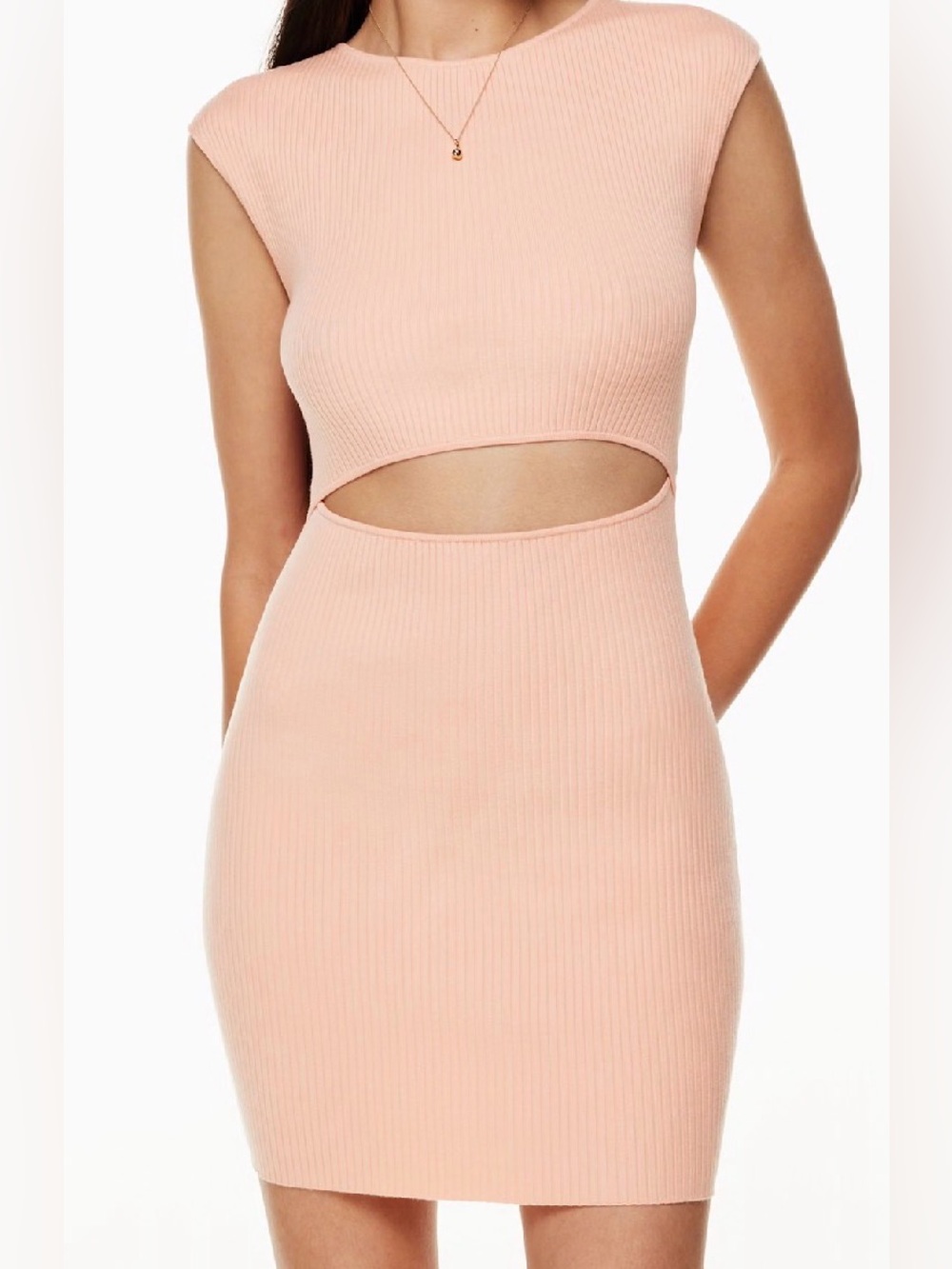 🍑✨Wilfred Cutout Knit Mini Dress in Coral Blush
